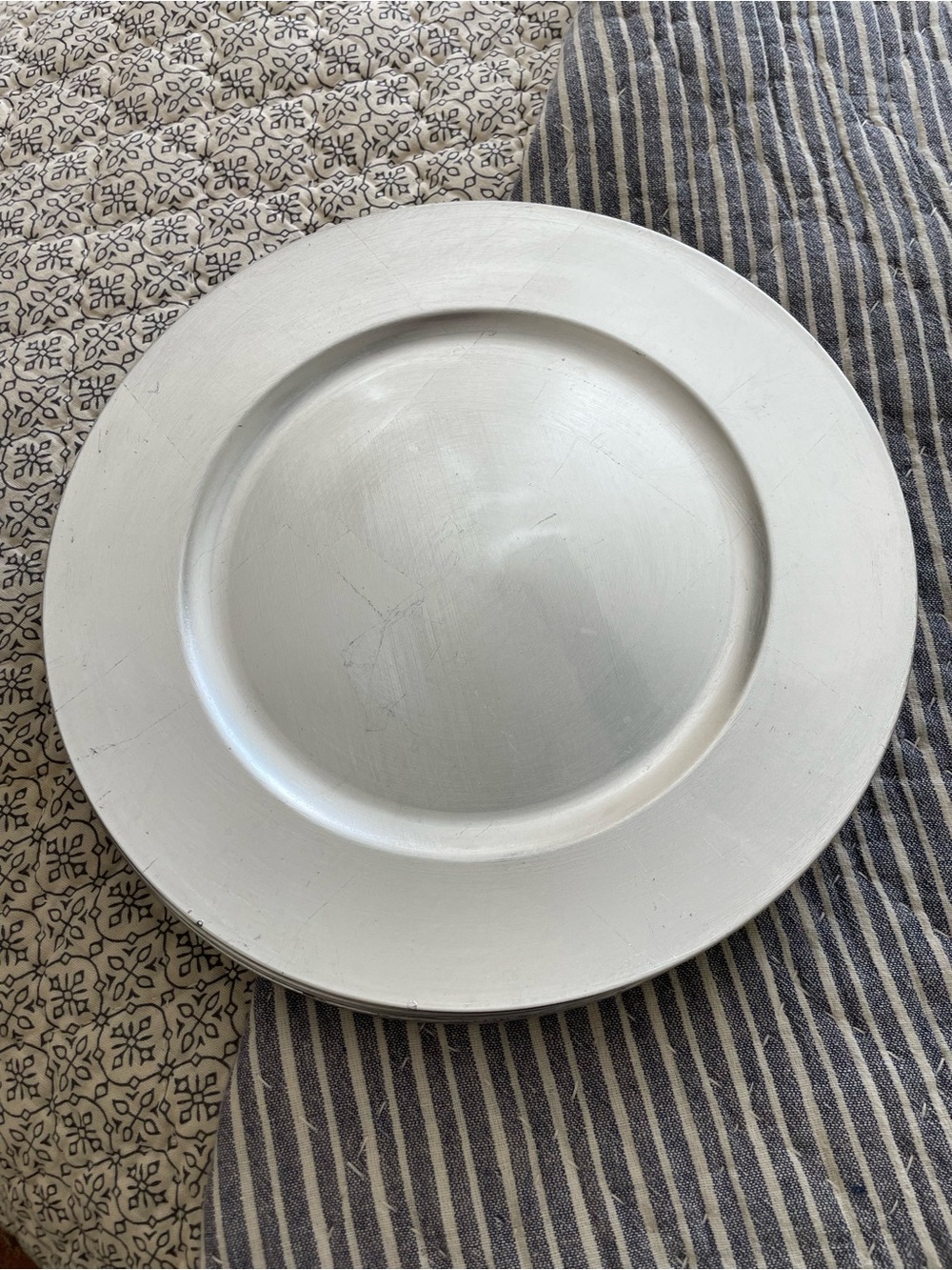 Silver Table Chargers - Picture 2 of 2